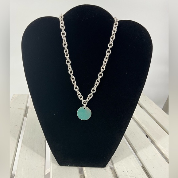 Tiffany & Co Sterling Necklace Chocker Round Tag 35.8 grams - Picture 2 of 7